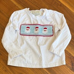 Cactus White Long Sleeve Kids Shirt with Santa Trio